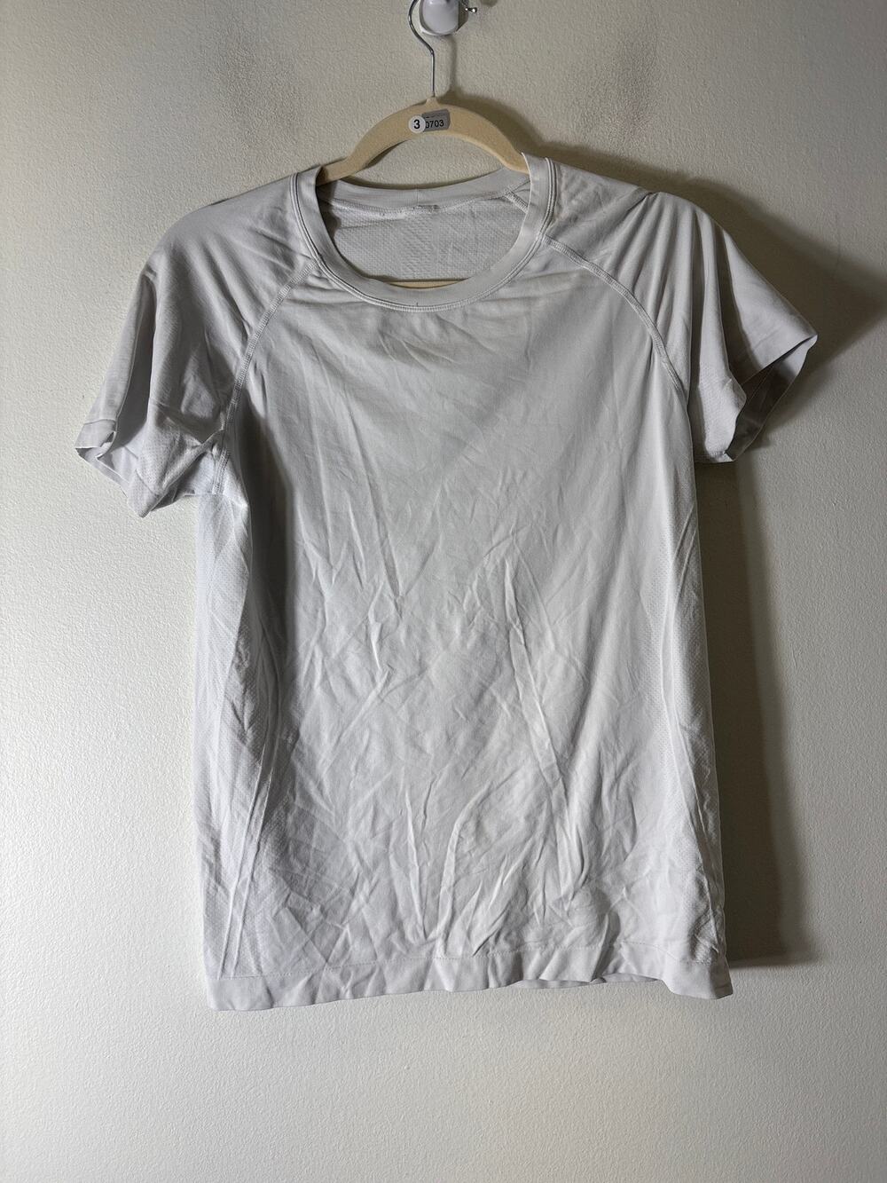 CRZ Yoga White Short Sleeve Athletic Top Sz 8